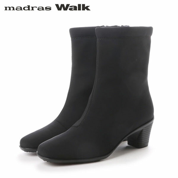 マドラスウォーク madras Walk レディース ゴアテックス ショートブーツ 大きいサイズ MWLQ2082 BLACK 防水透湿 ストレッチ MADMWLQ2082BLA