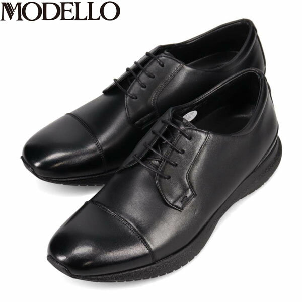モデロ MODELLO メンズ レザースニーカー ビジネスシューズ DM3403 BLACK ブラック カジュアル 通勤 マドラス madras MODDM3403BLA
