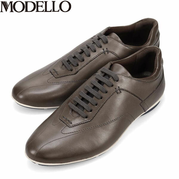 モデロ MODELLO メンズ レザースニーカー DM6922 GRAY 抗菌消臭 マドラス madras MODDM6922GRY