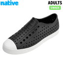 ネイティブシューズ Native Shoes メンズ レディース スリッポン ジェファーソン Jefferson JffyBlk/ShlWht 軽量 衝撃吸収 ウォッシャブル NAT111001001105
