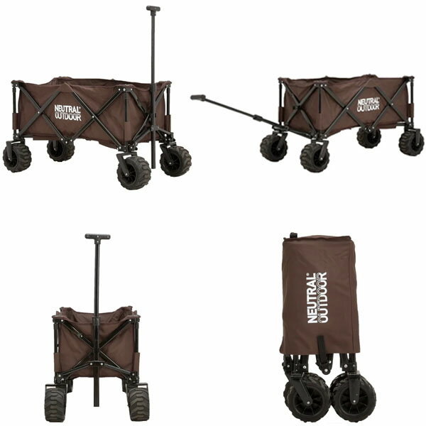 ニュートラルアウトドア NEUTRAL OUTDOOR NT-CW05 オフロードキャリアワゴンII ブラウン 折りたたみ グランピング バーベキュー NT50962