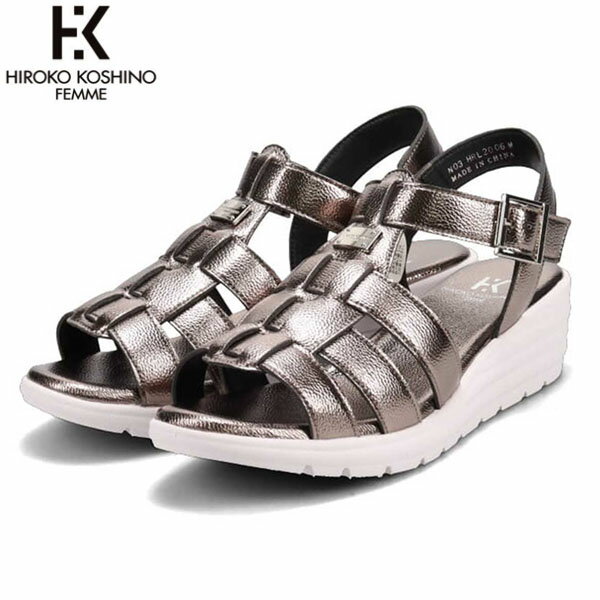 HIROKO KOSHINO FEMME ヒロココシノ ファム レディース サンダル ウェッジソール HRL2006 ETHANE 4E 軽量 5センチヒール マドラス madras HKFHRL2006ETN
