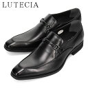 ルーテシア LUTECIA メンズ ビジネスシューズ 革靴 LU7810 BLACK 黒 ロングノーズ スリッポン マドラス madras LUTLU7810BLA