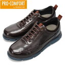 プロコンフォート PRO-COMFORT メンズ ウォーキングシューズ カジュアル レザー PC5501 D-BROWN 撥水 軽量 柔らかい 防臭 ビジネス ...