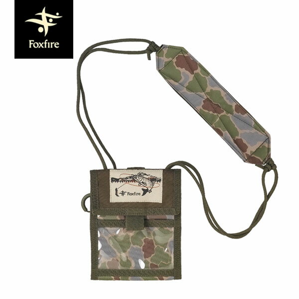 フォックスファイヤー Foxfire 首掛けウォレット 財布 ポーチ FE-CAMOアングラーウォレット オリーブ 迷彩 釣り フィッシング FOX5021649070