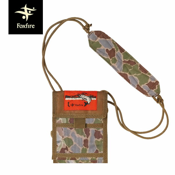 フォックスファイヤー Foxfire 首掛けウォレット 財布 ポーチ FE-CAMOアングラーウォレット グリーンカモ 迷彩 釣り フィッシング FOX5021649111