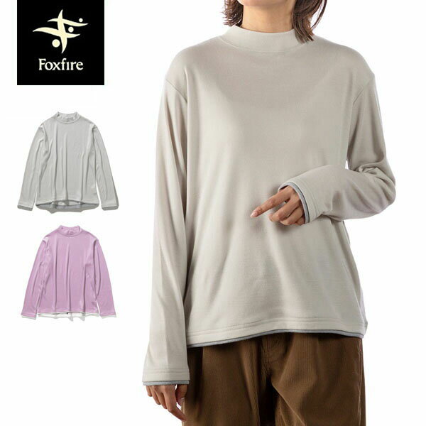 フォックスファイヤー Foxfire レディース トップス 長袖 モックネック カットソー TSサーマルスムース..