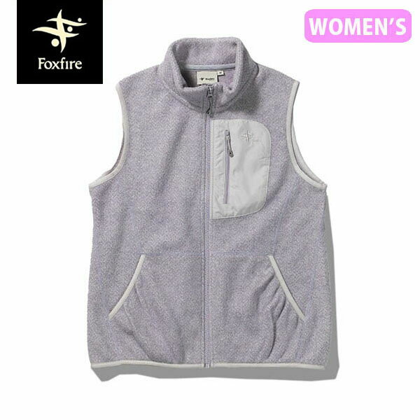 セール フォックスファイヤー Foxfire レディース フリースベスト ウェーブフリースベスト Wave Fleece Vest ライナー キャンプ アウトドア ラベンダー T-FOX8113284089