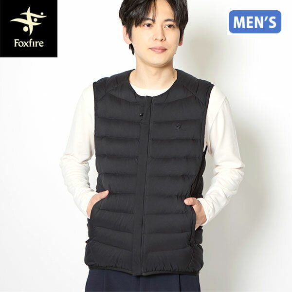 フォックスファイヤー Foxfire メンズ ダウンベスト PFユニットダウンベスト ブラック(025) ライナーダウン アウトドア FOX5113574025