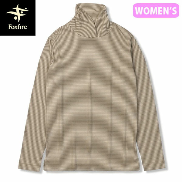フォックスファイヤー Foxfire レディース ハイネック トップス 長袖 カットソー TSサーマルスムースハイネック モカ(018) 吸汗速乾 FOX8115397018