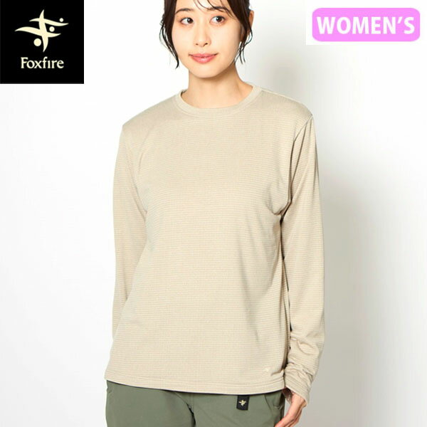 フォックスファイヤー Foxfire レディース フリースジャケット TSEX STグリッドクルー サンド(005) 速乾 静電気防止 FOX8115430005