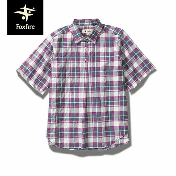 フォックスファイヤー Foxfire レディース シャツ 半袖 CシールドサーフェスチェックシャツS/S FOX8212258093
