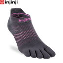 インジンジ injinji ウイメンズ ラン ライトウェイト ノーショウ チャコール 281111 レディース 五本指ソックス 靴下 薄手 アウトドア ランニン...