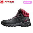 マムート MAMMUT レディース ハイキングシューズ ゴアテックス ビブラム Nova IV Mid GTX Women black-blood red 防水...