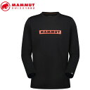 MAMMUT 1016-01030 QD Logo Print Longsleeve T-shirts AF Men black-mammut red PRT2 Apparel マムート メンズ 長袖Tシャツ ブラック MAM10160103000778