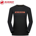 MAMMUT 1016-01040 QD Logo Print Longsleeve T-shirts AF Women black-mammut red PRT2 Apparel マムート レディース 長袖Tシャツ ブラック MAM10160104000778(4)