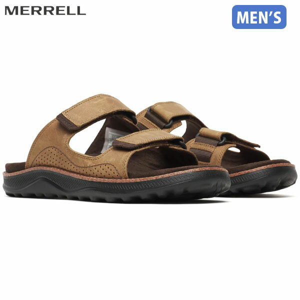 メレル MERRELL メンズ サンダル COVE LEATHER SLIDE COFFEE コーヒー スムーズレザー MERJ00003396