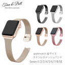 アップルウォッチ バンド ステンレススチール ミラネーゼループ レディース apple watch band series 8 7 SE 6 5 4 3 2 1...