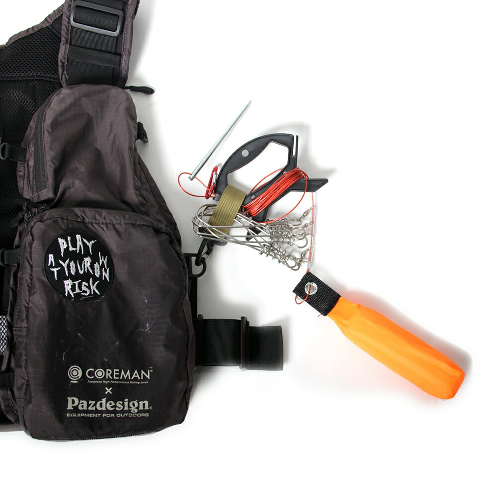 釣り ストリンガー 青物 取り外せる バネ式フック 5個 付きストリンガー フロート付き カラビナハンガー付属 KAN001624