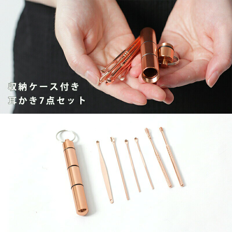 耳かき 7点セット 2個セット 【KAN000947×2】 耳掃除 耳そうじ ヘラ型 スプーン型 スプリング型 ケース付 出張 旅行 ケース付 KAN001477 geak-10114899 ギーク サンプル画像3