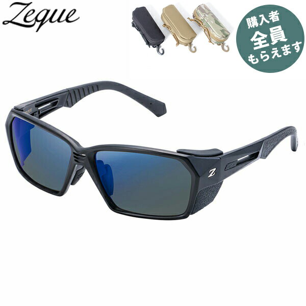 Zeque ゼクー 偏光サングラス 【眼鏡ケースプレゼント】 ルーフ F-2049 マットブラック(TRUEVIEW FOCUS/BLUE MIRROR) 6カ...