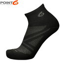 POINT6 ポイント6 メンズ レディース 靴下 ソックス メリノウール Second Wind Ultra Light Mini Crew BLACK 薄手 ウルトラライト ミニクルー P62158BLA(4)