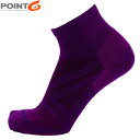 POINT6 ポイント6 メンズ レディース 靴下 ソックス メリノウール Second Wind Ultra Light Mini Crew Mauve 薄手...
