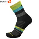 POINT6 ポイント6 メンズ レディース 靴下 ソックス メリノウール Contender 3 Ultra Light 3/4 Crew Black 薄手 ...