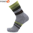 POINT6 ポイント6 メンズ レディース 靴下 ソックス メリノウール Contender 3 Ultra Light 3/4 Crew Stone/Lim...