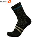 POINT6 ポイント6 メンズ レディース 靴下 ソックス メリノウール Topo Ultra Light 3/4 Crew Black 薄手 ウルトラライト...