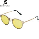 バニーウォーク BUNNY WALK 偏光サングラス BW-0281Y アッシュベージュ(YELLOW/NIGHT GLASSES) 6カーブ ジールオプティク...