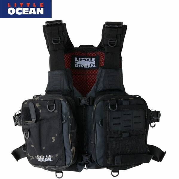 ȥ륪 LITTLE OCEAN եƥ󥰥٥ 饤FG٥ ֥å PF-09 Slide Pocket Floating Game Vest LTPPF09BC