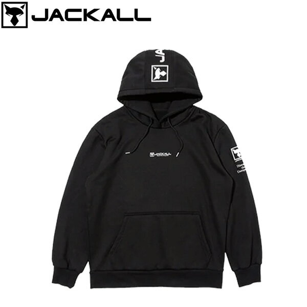 ジャッカル プルオーバーフーディ ブラック JACKALL HU-A001 JAC036