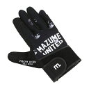 マズメ MZGL-S598 ゲームフィッシングサポーターグローブ ブラック 手袋 mazume オレンジブルー MZMMZGLS598BLK