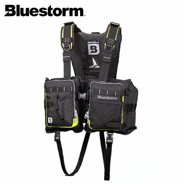 BLUESTORM ブルーストーム 固型式ライフジャケット エレファンタ Black 日本小型船舶検査機構性能鑑定適合品 L2 L2-BSJ42 高階救命器具 BLUL2BSJ42BLK