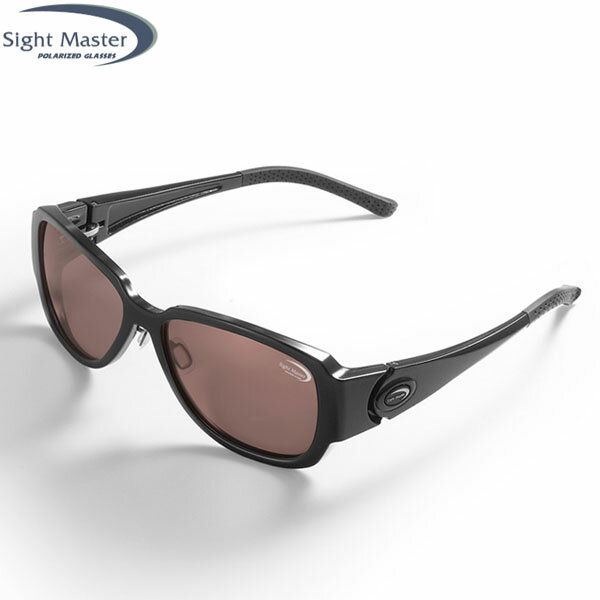 サイトマスター 偏光サングラス 釣り 偏光レンズ メガネ ラクリマブラック ライトローズ(SWRレンズ) 6カーブ フィッシング アウトドア Sight Master SIG775132151301