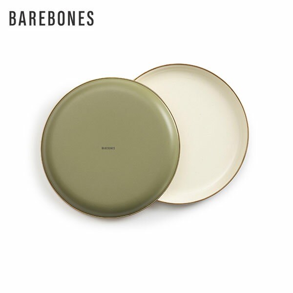 ベアボーンズ BAREBONES エナメル 2トーン プレート 2枚セット オリーブドラブ 皿 食器 キャンプ おしゃれ BBL20235055048000