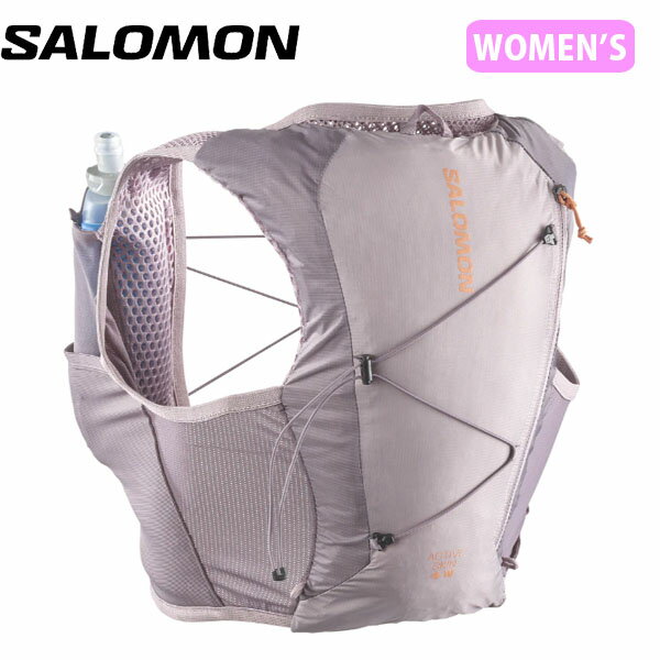 サロモン SALOMON ACTIVE SKIN 4 Women SET QUAIL/MOONSCAPE/SUN BAKED 16-1345 TCX レディース ランニングベスト（フラスク付） トレランパック ランニングパック LC2178900 SALLC2178900