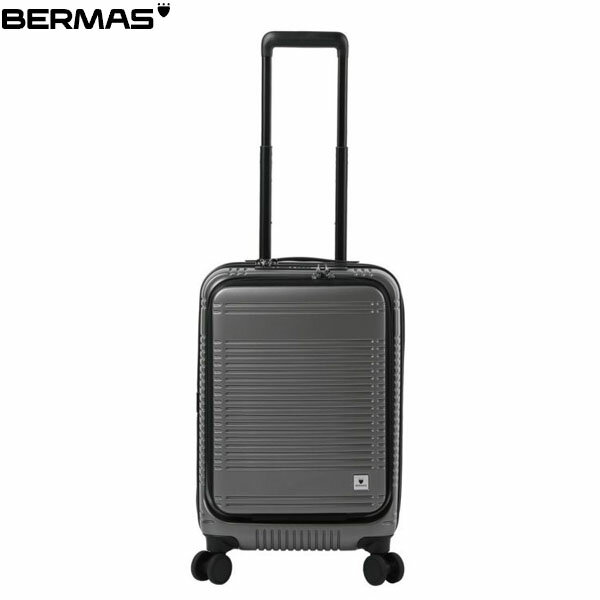 バーマス BERMAS キャリーケース スーツケース EURO CITY2 フロントオープンファスナー38L 48cm ガンメタル 60295 出張 旅行 ビジネス エキスパンダブル BER6029511