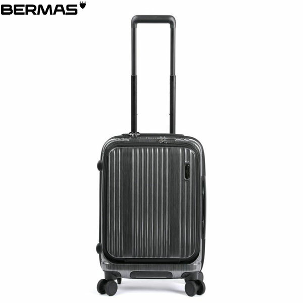 バーマス BERMAS キャリーケース スーツケース INTER CITY フロントオープン35L 48cm ブラックヘアライン 60520 出張 旅行 ビジネス BER6052071