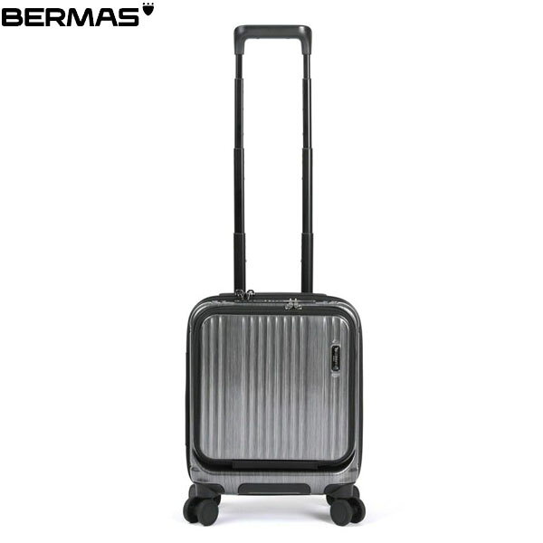 バーマス BERMAS キャリーケース スーツケース INTER CITY フロントオープン コインロッカー22L 38cm ブラックヘアライン 60524 出張 旅行 ビジネス BER6052471