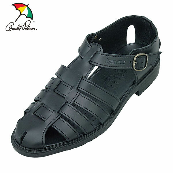 アーノルドパーマー メンズバックバンドサンダル ブラック AP6621 カジュアル シューズ Arnold Palmer ANPAP66219