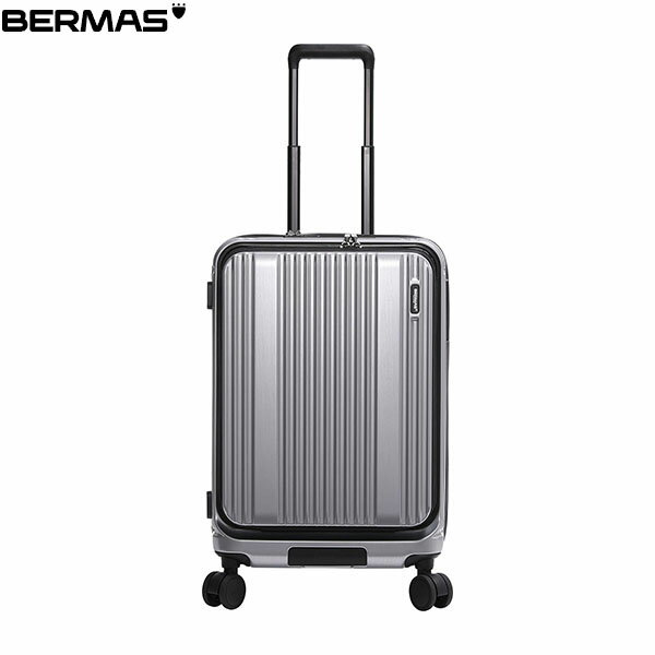 バーマス BERMAS キャリーケース スーツケース INTER CITY2 フロントオープン56c シルバー カジュアル 出張 旅行 BER6056222