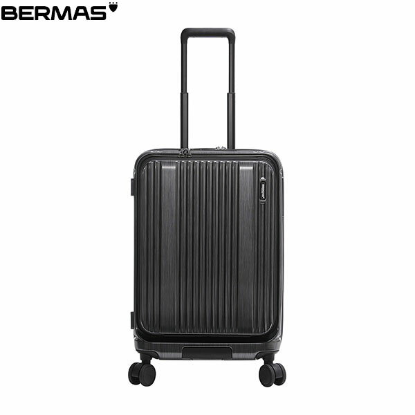バーマス BERMAS キャリーケース スーツケース INTER CITY2 フロントオープン56c ブラックヘアライン カジュアル 出張 旅行 BER6056271