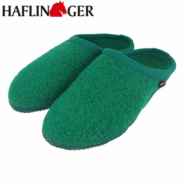 ハフリンガー HAFLINGER メンズ レディース ルームシューズ スリッパ クヌート スマラグド ウール 暖かい 保温 HAFHL611091213409