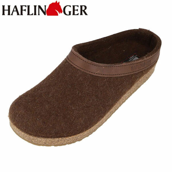ハフリンガー HAFLINGER メンズ レディース ルームシューズ スリッパ トーベン チョコレート ウール 暖かい 保温 HAFHL71300106209
