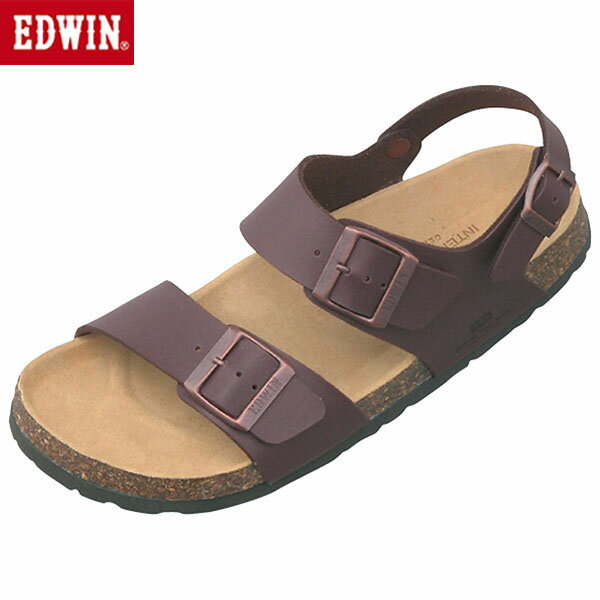 エドウィン EDWIN サンダル メンズ フットベット D.ブラウン EB1002 カジュアル シューズ EDWEB1002208