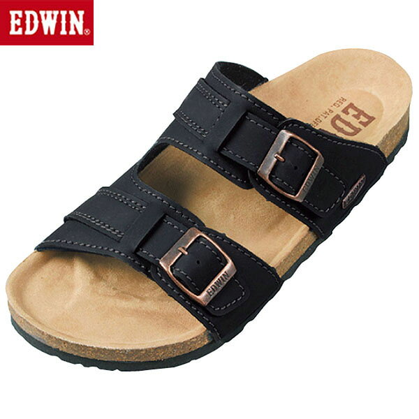 エドウィン EDWIN サンダル メンズ フットベット ブラック EW9128 カジュアル シューズ EDWEW91289