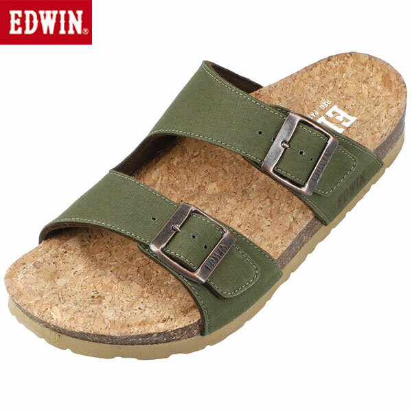 エドウィン EDWIN サンダル メンズ フットベット カーキ EW9301 カジュアル シューズ EDWEW9301403