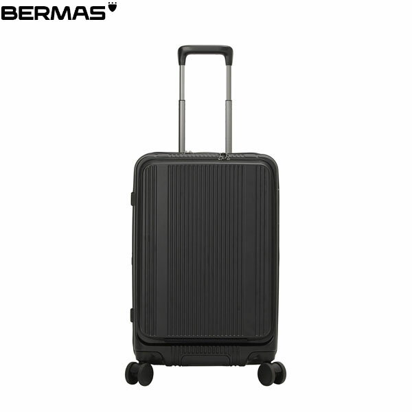 バーマス BERMAS スーツケース キャリーケース 静音キャスター INTER CITY BS フロントオープン57c 54L マットブラック 拡張機能 BER6055610
